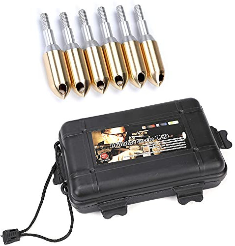 ACCMOS 6/12 St Sets Kupfer Pfeifen Pfeilspitze Bogenschießen Pfeife Broadhead Schrauben Jagd Bogen und Pfeile Zubehörteil (6pcs+Box)