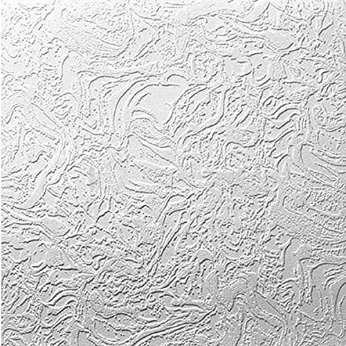 MASTERBRICO.COM Panneau en polystyrène décoratif pour plafond et mur, effet 3D, isolation thermique, épaisseur 1 cm, dimensions 50 x lot de 10 m² (40 panneaux) (B003), Blanc