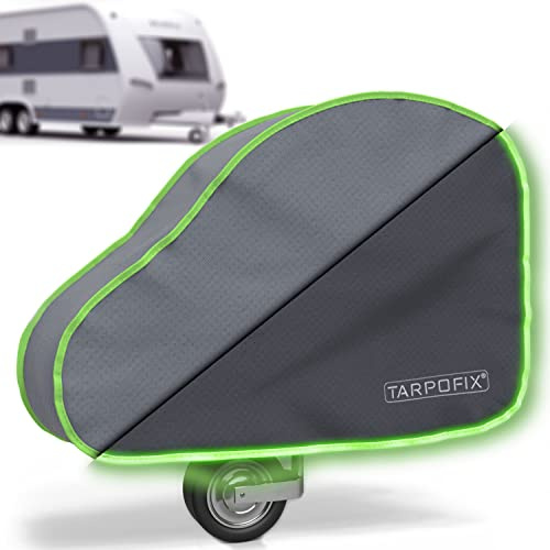 Tarpofix® Deichselabdeckung Wohnwagen aus PVC - wasserdicht, Deichselhaube | Deichselhaube Anhänger mit Doppel-Klickverschluss | wasserdichte Anhängerkupplung Abdeckung | universal für PKW & Anhänger