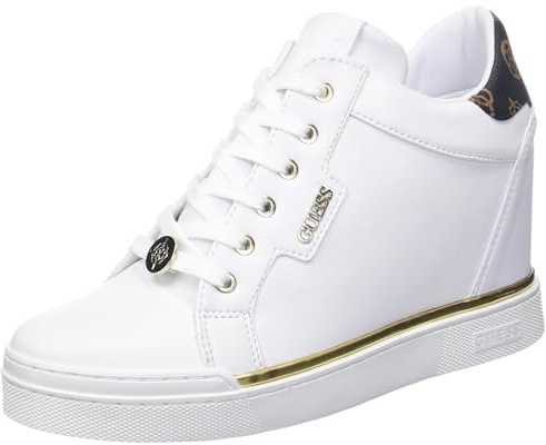 Guess Baskets Faster pour Femme, Blanc, 5.5 UK