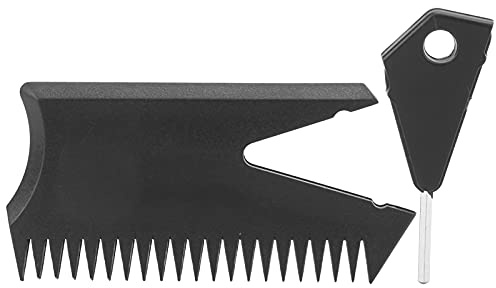 FOLOSAFENAR Surfboard Wax Comb, Good Cleanliness Surfboard Wax Comb Durable mit Fin Key für Skateboards und Surfboards zum Reinigen von Druckbiegungen und Führungsschienen