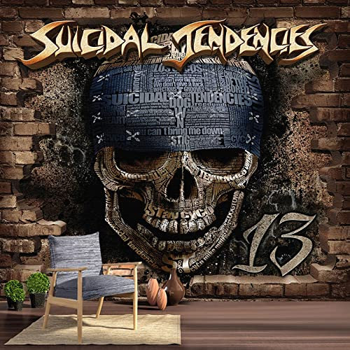 Yimesoy Carta Da Parati 3D Personalizzata Personalità Nostalgica Retrò Muro Di Mattoni Stereo 3D Lettere Inglesi Fotomurali Ktv Bar Restaurant 200Cm(W)×140Cm(H)