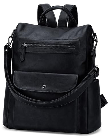 VX VONXURY Damen Rucksack,Anti-Diebstahl 2-in-1 Tragemodus veganes Leder | versteckte Reißverschlüsse, 5 Fächer, Büro, Uni, Reisen, Berufstätige, Studentinnen Elegant