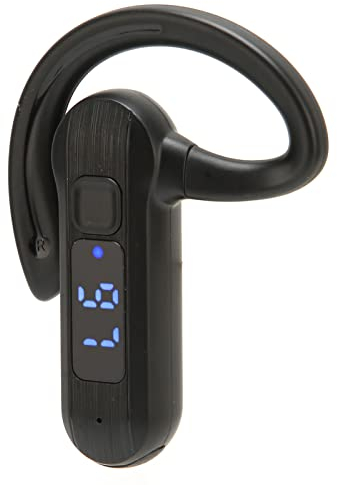 Casque à Conduction Osseuse à Oreille Unique Bluetooth 5.2, écouteurs sans Fil à Oreille Ouverte étanches avec Microphone à Affichage de Puissance LED, Charge de Type C, pour la Conduite Sportive Prof