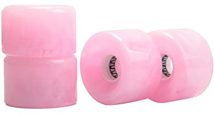 Piarktoy 65X43Mm Aktion PU Rad Männer und Frauen Longboard Räder Rad Leuchtende Rad, Rosa