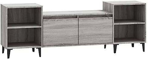vidaXL TV Schrank Lowboard TV Möbel Tisch Board Sideboard Fernsehschrank Fernsehtisch HiFi-Schrank Wohnzimmer Grau Sonoma 160x35x55cm Holzwerkstoff