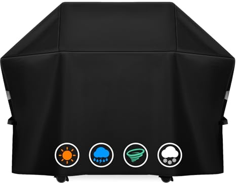 ZBXFCSH Funda Resistente para Parrilla de Gas Napoleon 61500 Prestige Pro 500 y Prestige 500, protección para Todo Tipo de Clima, Cubierta Impermeable, Color Negro