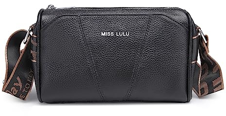 Miss Lulu Leder Umhängetaschen Damen, Damen Schultertaschen, Crossbody Taschen, Damen Umhängetaschen mit einem verstellbaren breiten Riemen