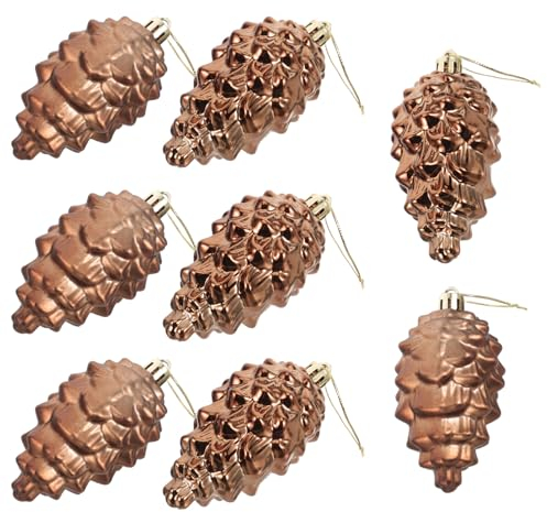 Ciieeo 8stücke Weihnachtsbaum Zapfen Dekoration Leichte Weihnachtsanhänger Für Stilvolle Festtagsgestaltung Wiederverwendbar Für Weihnachtsbaum Und Festlichkeiten