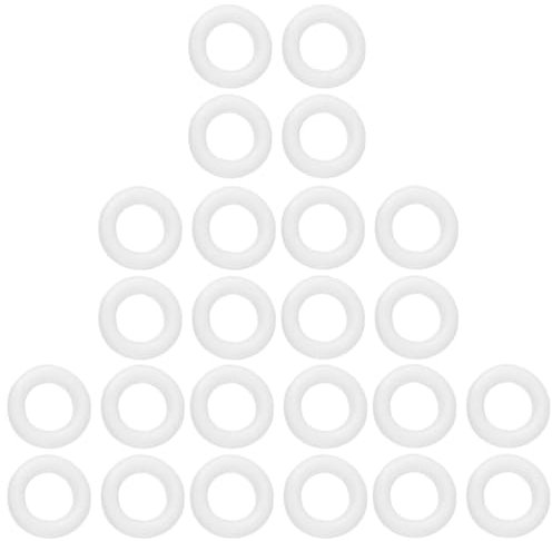 Lurrose Stück Kranzformen Zum Basteln Weihnachts-Schaumstoff-Kranz Schaumstoff-Ringe Kleiner Schaumstoff-Kreis Für DIY-Weihnachtsdekoration Geschenk