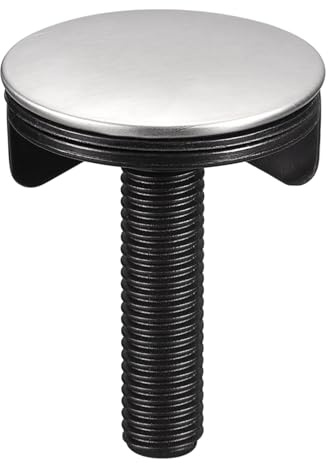 QUARKZMAN Cache Trou de Robinet d'Évier pour Lavabo 12-40mm de Diamètre | 1 Pcs, en Acier Inoxydable Brossé, Couvercle Trou Robinet, Espace de Comptoir de Cuisine