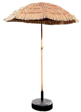 Sombrillas de Playa Antiviento Parasol de Simulación de Paja para Piscina Exterior Balcones Jardines Hoteles Playas Color Natural(Color:Natural H)