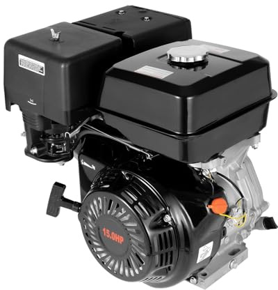 15 PS 4-takt Benzinmotor, Go-Karts Motor Einzylinder Standmotor, 9.7KW 420CC 3600U/Min, Tragbarer Antriebsmotor mit Ölmangelschutzfunktion für Pumpenmaschinen, Mikrotillern, Reinigungsmaschinen