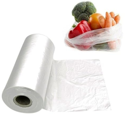Bag Market | 9 x 14 Plastic Food Bags On A Roll - High Density Polythene - Fruit, Veg, Meat, Butcher, Sandwich (1 Roll - 500 Bags)