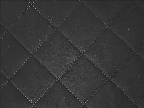 Mikrofaser gesteppt geprägt kaschiert mit Watte Meterware Polsterstoff Wildleder Optik Möbelstoff schwarz