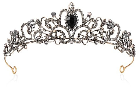 YUXIANLB Krone Prinzessin Mädchen Damen Diadem Crown Kristall Tiaras Prinzessinnenkrone Eleganter Corwn Royal Queen Brautschmuck Strass Stirnband Geschenk Haarschmuck für Frauen Hochzeit Tanzparty