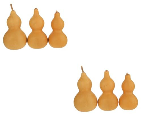 ULDIGI 6 Pièces Ornements de courge Ornement de calebasse Naturel courge cendrée décor Pumpkin Decoration Décoration de courge Gourde courge Naturelle Ornement de courge