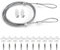 Cuerda para fotos con pinzas, cuerda de alambre para fotos con 10 soportes de fotos de metal, 160 cm x 2 mm, cadena de acero con ojales y ganchos para colgar fotos y dibujos infantiles, soporte para