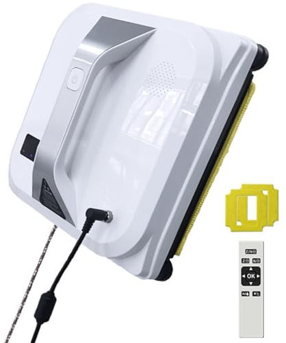 Soflightmok Window Cleaning Automatic Robot, 3000pa Smart Glass Cleaner Robotic- Remote Control/3 Cleaning Mode,For Interior/Exterior Highrise Windows,Glass And Mirror,White