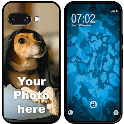 PhoneNatic personalisierte Handyhülle für Pixel 9a Custom Case Schwarz zum selbst gestalten mit eigenem Foto Bild Text individuell