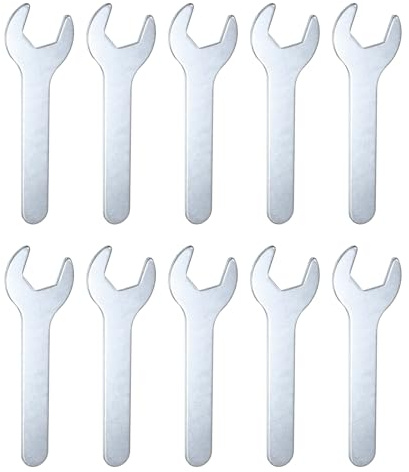 QUARKZMAN 10 Stück Kleiner Schraubenschlüssel Offener Ringschlüssel 21x126x2,8mm Metrischer Maulschlüssel U-förmiger Einzelner Superdünner Flacher Kopf Verzinkter für Kfz-Reparatur
