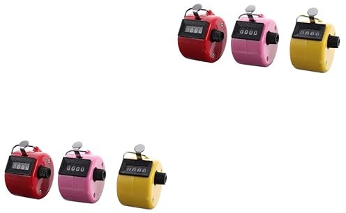 TOYANDONA 6pièces Compteur Mécanique Manuel Clicker à Chiffres pour Activités Et De Données