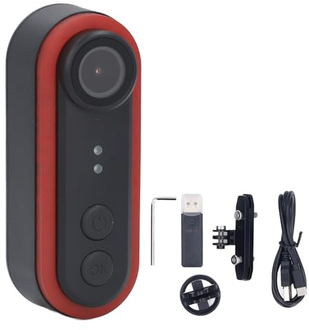 Keenso Camera da Bici con Luce di Coda, Telecamera Posteriore Bici da 150 Gradi HD da 1080p per Motociclista