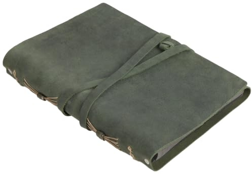 Fotoalbum Leder Vintage grün mit 60 Seiten, Schraubalbum zum Selbstgestalten, diy Fotobuch für Paare, Hochzeit, Valentinstag, Muttertag, Reise, Memories Book mit schwarzem Papier