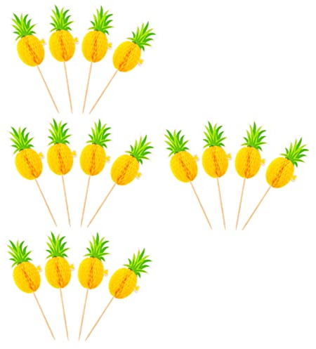 OUNONA 30piezas Pinchos De Tarta Hawaiano Decoración Adorable Para Tartas De Fiesta Adornos Para