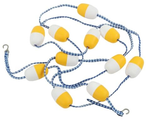 Generico Linea di Sicurezza Galleggiante per Piscina, Corda divisoria Gialla da 25 m per Piscine, vasche idromassaggio e spiagge - Boa in plastica Resistente per Maggiore Sicurezza e visibilità (24 m