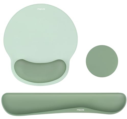MOSISO Wrist Rest Support for Mouse Pad&Keyboard Set, Antique Green