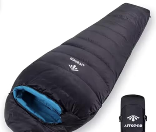 AlpinSpirit Explorer - Sacco nanna ultraleggero, 3 stagioni, estate e inverno, dimensioni ridotte, comfort da 10 a 0 °C, 210 x 75 cm, leggero e compatto per esterni, campeggio, hiking e festival