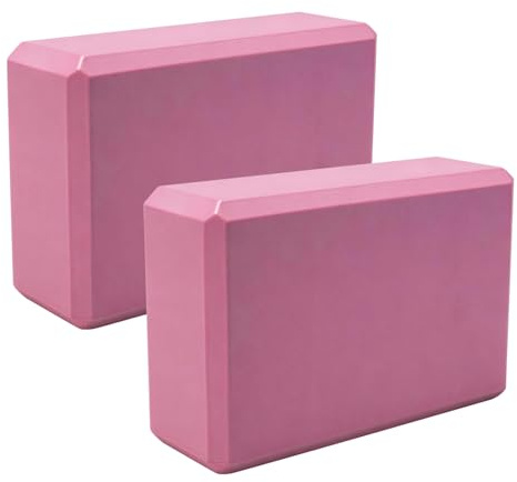 Yoga Block Yoga Blocks Set of 2 High Density EVA Pilates Block Non Slip Lightweight Pilates Blocks Foam Blocks Yoga Brick Gym Bricks for Yoga Pilates Stretching Home Workouts 23 x 15 x 7.5 cm