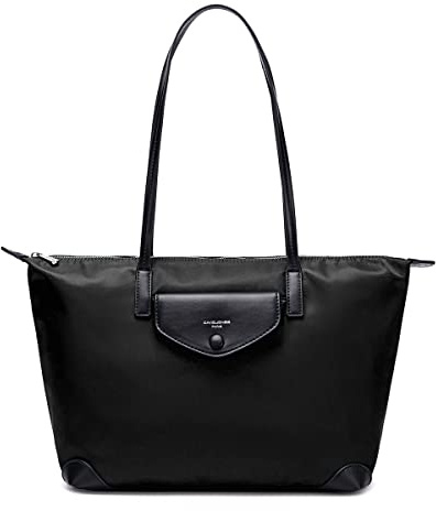 David Jones - Dam Stor Axelväska - Nylon Vattentät Handväska - Praktisk Tote Shopper - Kvinnor Shoppingväska - Klassisk Väska - Arbete Vardag Mode Trendig Praktisk Fritid Kontor Skola - Svart 2