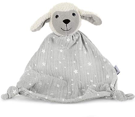 Sterntaler 3221968 Kuscheltuch Schaf Stanley, Alter: Für Babys ab dem 1 Monat, Größe: 30 cm, Farbe: Grau/Weiß