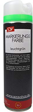 SDV Chemie Markierungsfarbe Leuchtgrün 1x 500ml Farbspray Markierspray Markierungsspray Forstspray Forstfarbe Markierungsspray