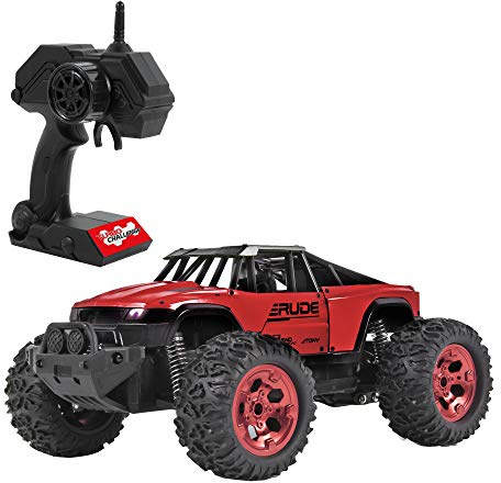 TURBO CHALLENGE - Pick Up Adventure - Elite - 094861 - Voiture Télécommandée - Rouge - 1/12 - Prêt à Rouler - Batterie Rechargeable et Piles incluses - Métal - À Partir de 8 Ans