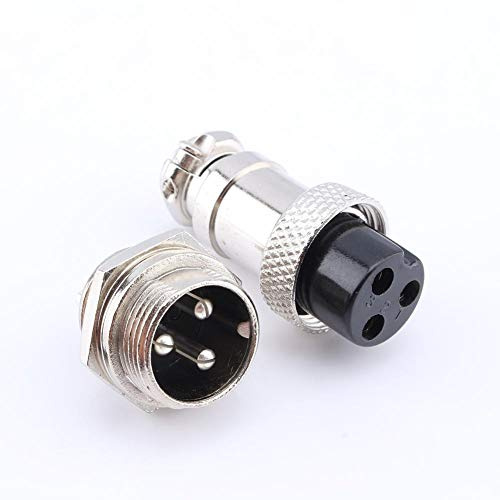 Conector GX16-3 Pines Aviación Metal | Enchufe Circular Aviación, Componente Electrónico, Metal, GX16, 3 Pines