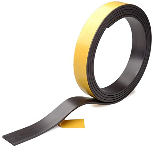 KLEBESHOP24 Nastro magnetico autoadesivo, dimensioni a scelta: 19 x 1,5 mm, rotolo da 1 m