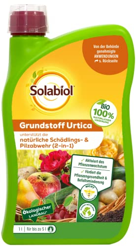 Solabiol Grundstoff Urtica Konzentrat, natürliche Abwehr von Schädlingen und Pilzkrankheiten an Pflanzen, 1 l Konzentrat