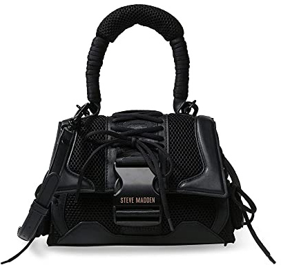 Steve Madden Damen Diego Crossbody mit Tragegriff Oben, Schwarz