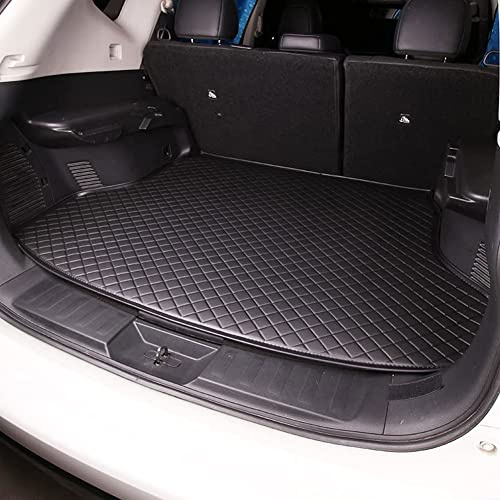 YHQKJ Kofferraummatte Auto Kofferraummatten für V-W T-Cross 2019-2023, Künstlich Leder Schutzmatte rutschfest Kofferraumwanne Wasserdicht Autozubehör,A/All-Black