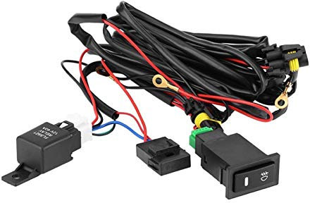 MUNANI Interrupteur à Bascule momentané Miniature, Interrupteur à Bascule Marche/arrêt, Interrupteur à Bascule, kit de câblage for Interrupteur antibrouillard de Voiture 12 V