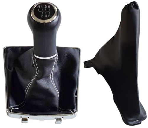 Car Schaltsack Für AUXHALL Für OPEL Für ASTRA Für III H 1,6 2004-2010 5/6 Gang Manuelle Schaltknauf Mit Staub-Proof Abdeckung Car Gear Shift Knob (Größe : 6-White)