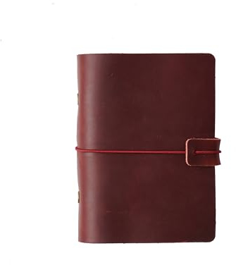 KISSKI·H Olvido Leder A7 Reise-Notizbuch mit Umhängeband, 6-Ring-Bindejournal zum Schreiben mit Linien, nachfüllbares Tagebuch-Planer-Organizer für Frauen, Perfekt für Geschäftsgeschenk/Persönliches
