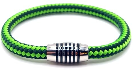 Generisch Emalines Armband JoJewelry (Neon green lines, 17.50, Zentimeter)