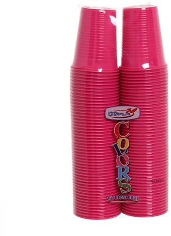 TEKHOME 100/200/500/1000 PEZZI BICCHIERI COLORATI COLORS DOPLA da bibita ideali per compleanni, feste, party, aperitivi (FUCSIA, 200)