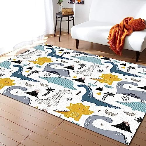 3D Niedlicher Cartoon-Dinosaurier Teppich Kinder Jungen Kinderzimmer Gaming Teppich Schlafzimmer Dekoration Wohnzimmer Krabbelmatte Modern Kinderteppiche Waschbarer 180 X 280 cm / 70,86 X 11-1I5J-L5C