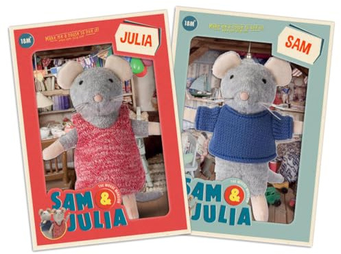 Sam & Julia - Sam & Julia Plüshpaket – das Original aus der beliebten Kinderbuch-Reihe - 1/12 Größe für Standard-Puppenhaus - enthält: 2 Stofftier-Mäuse, 12 cm - für Kinder jeden Alters