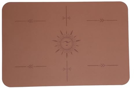 Tissting Nähmaschinen Unterlage, 40 x 60 x 0,5 cm PU Gummi rutschfeste Nähmatte Dämpfungsmatte für Nähmaschine Geräuschbewegung (Goldbraun)